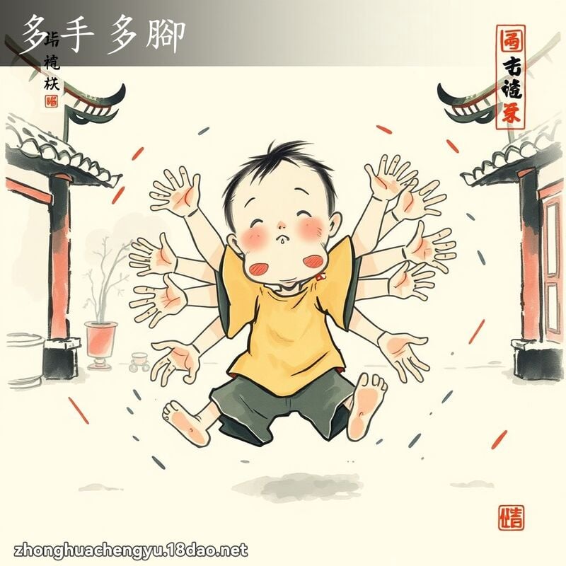 多手多腳 配图