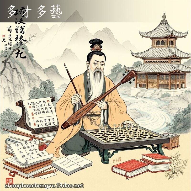 多才多藝 配图