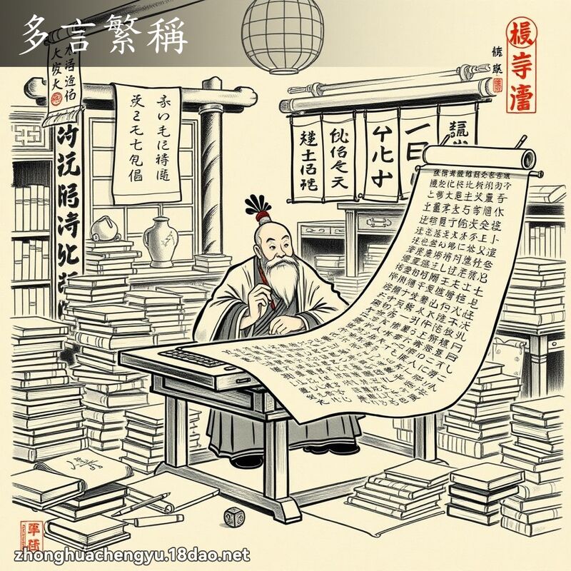 多言繁稱 配图