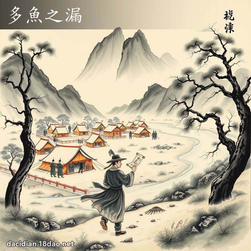 多鱼之漏 - 中华成语配图