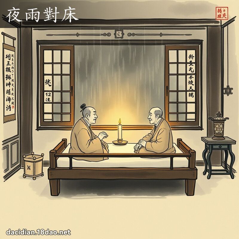 夜雨对床 - 中华成语配图