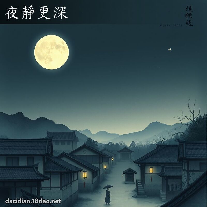 夜靜更深 - 中華成語配圖