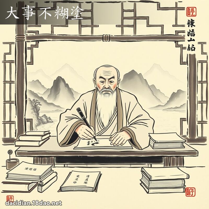 大事不糊塗 - 中華成語配圖