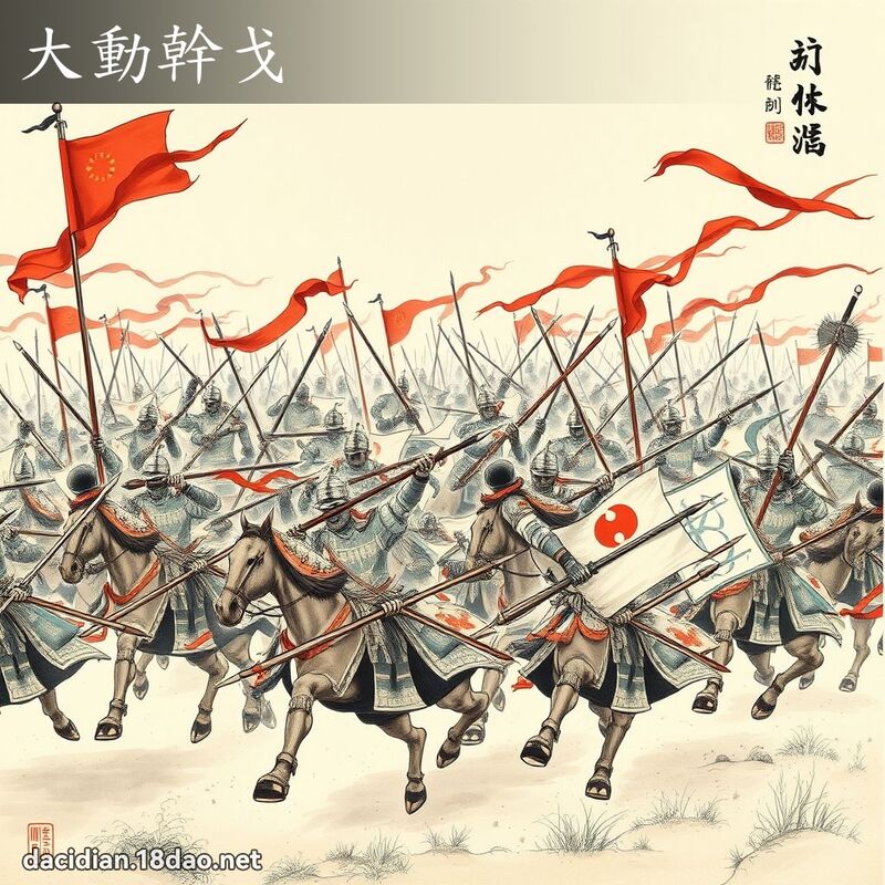 大動幹戈 - 中華成語配圖