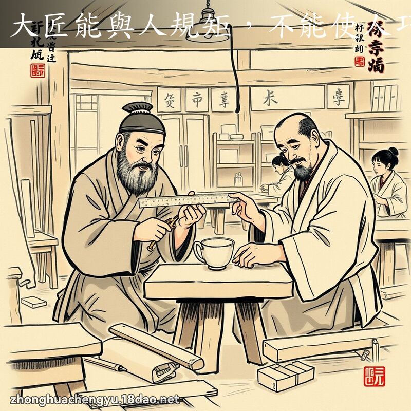 大匠能與人規矩,不能使人巧 配图