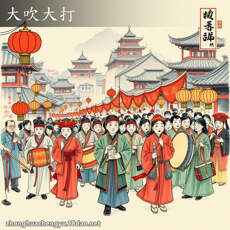 大吹大打 配图