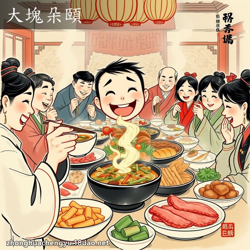 大塊朵頤 配图