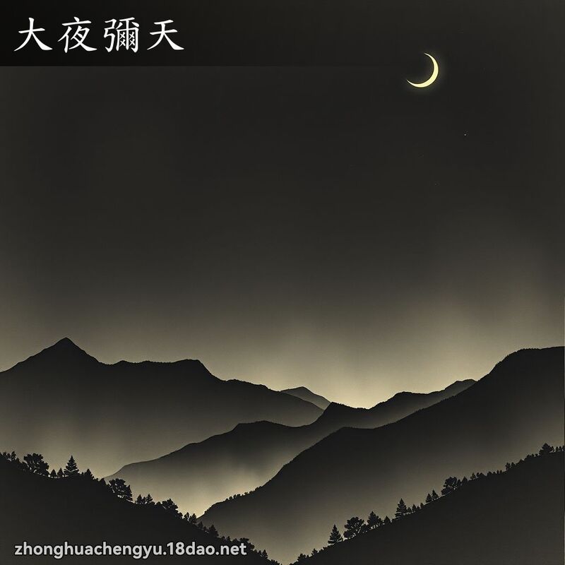 大夜弥天 - 中华成语配图