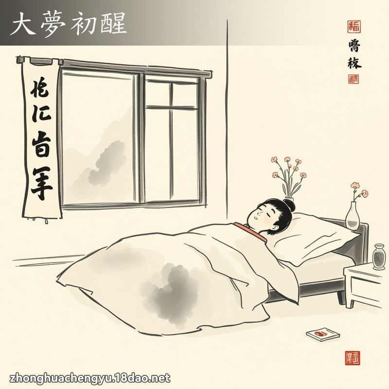 大夢初醒 - 中華成語配圖