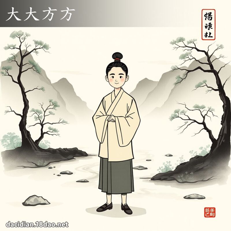 大大方方 - 中華成語配圖