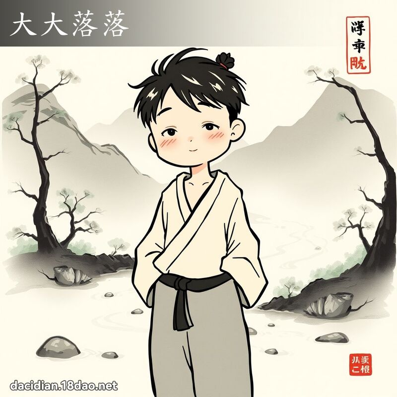 大大落落 - 中華成語配圖