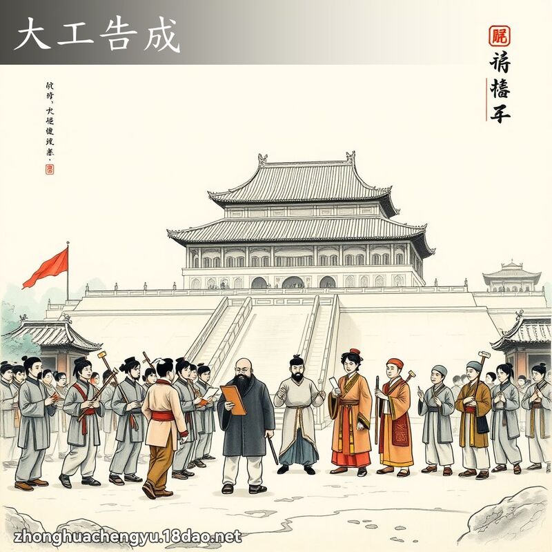 大工告成 配图