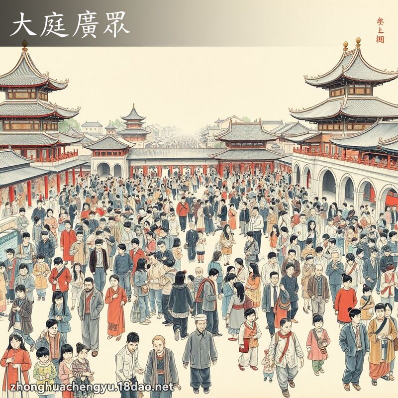 大庭廣眾 配图