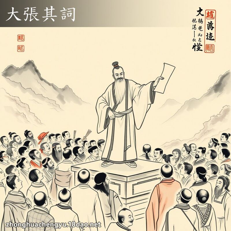 大張其詞 配图