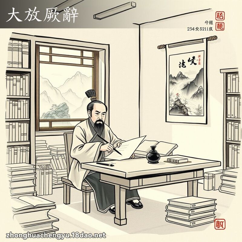 大放厥辭 - 中華成語配圖