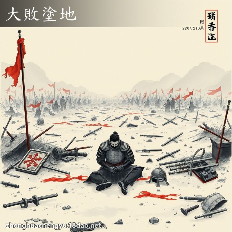 大败涂地 - 中华成语配图