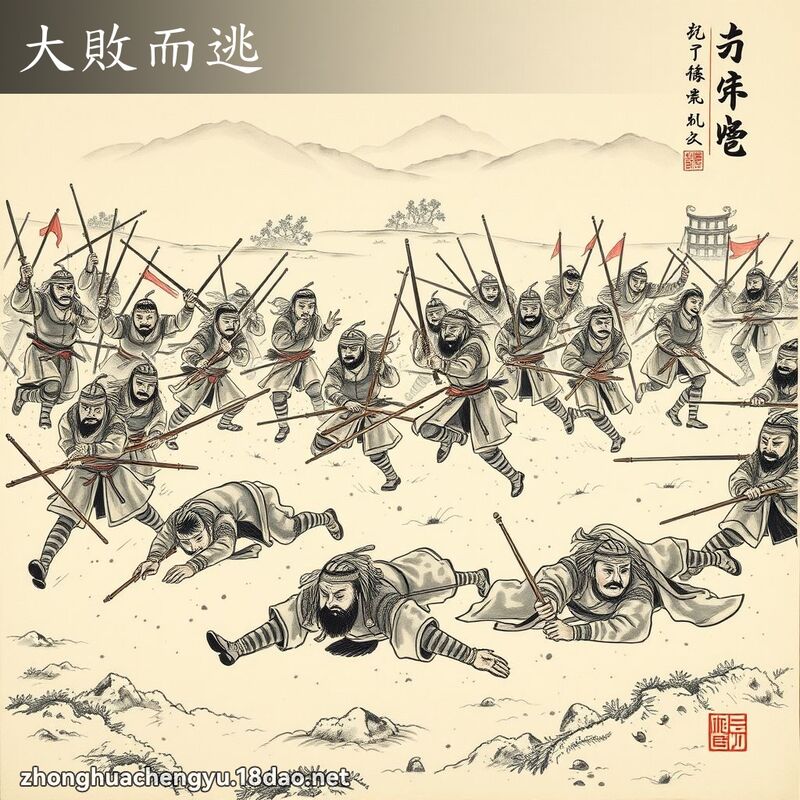 大敗而逃 配图