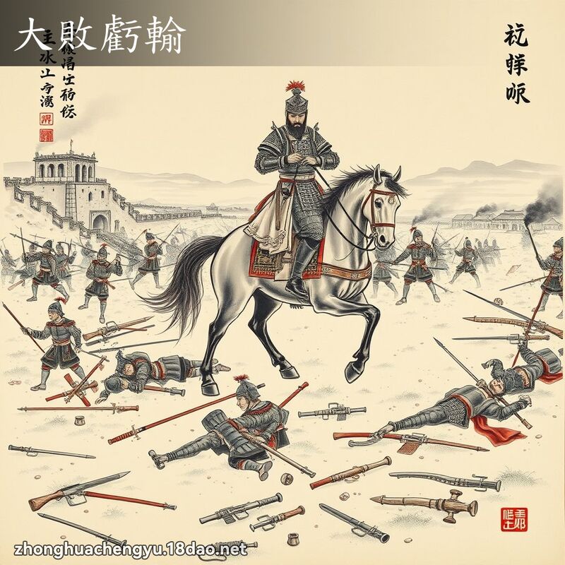 大败亏输 - 中华成语配图