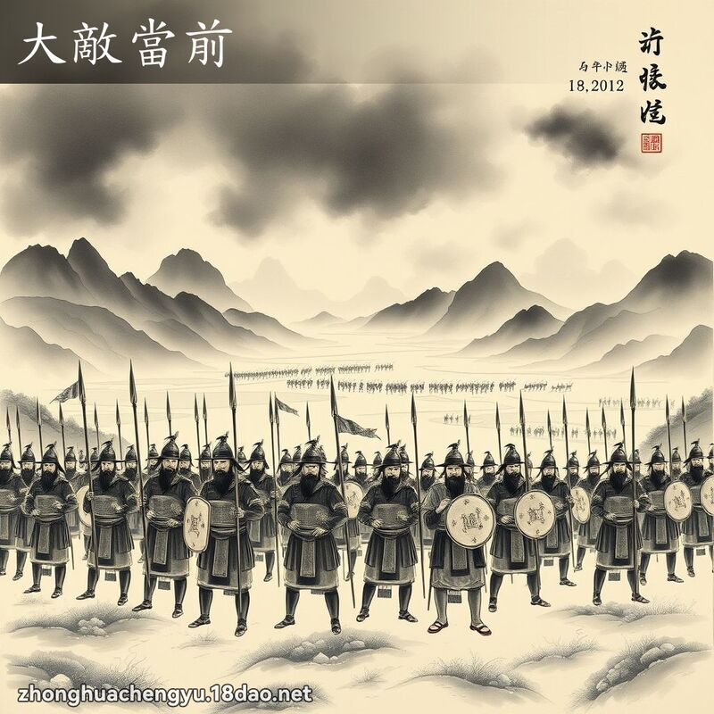 大敌当前 - 中华成语配图
