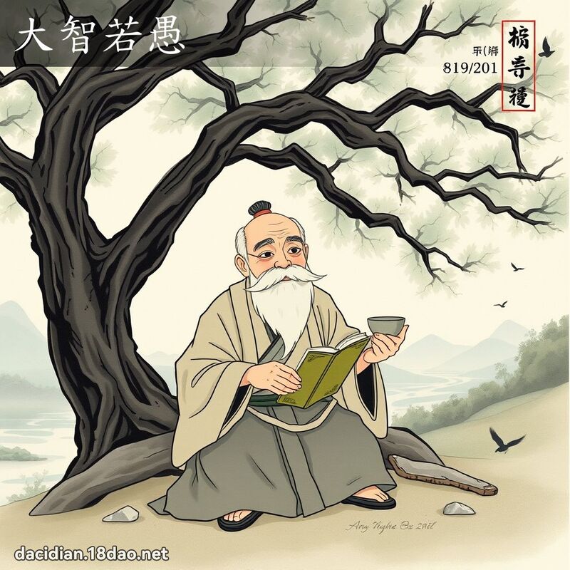 大智若愚 - 中華成語配圖