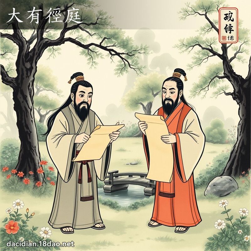 大有徑庭 - 中華成語配圖