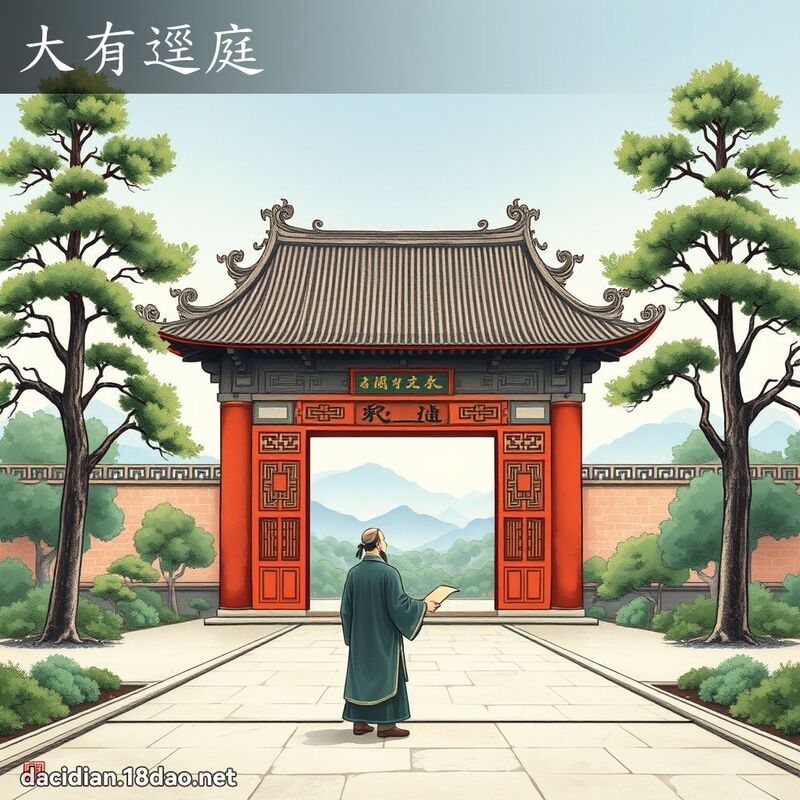 大有逕庭 - 中華成語配圖