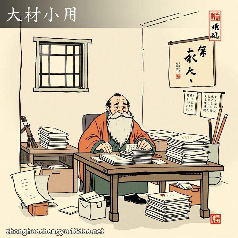 大材小用 配图