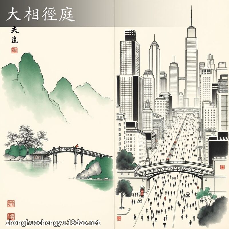 大相徑庭 配图