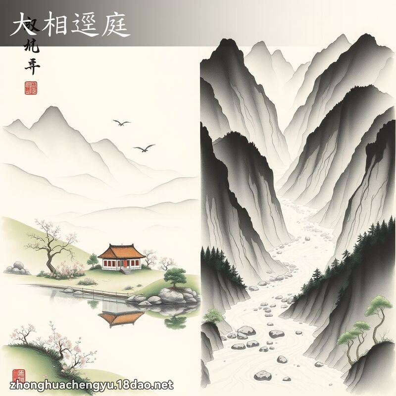 大相逕庭 配图