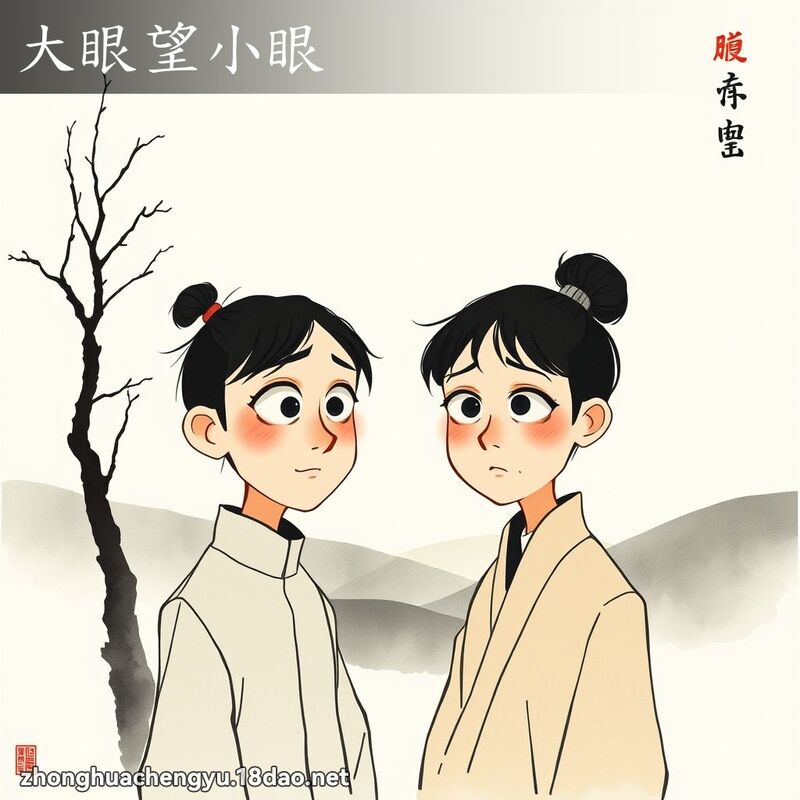 大眼望小眼 配图