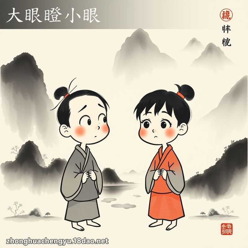 大眼瞪小眼 配图
