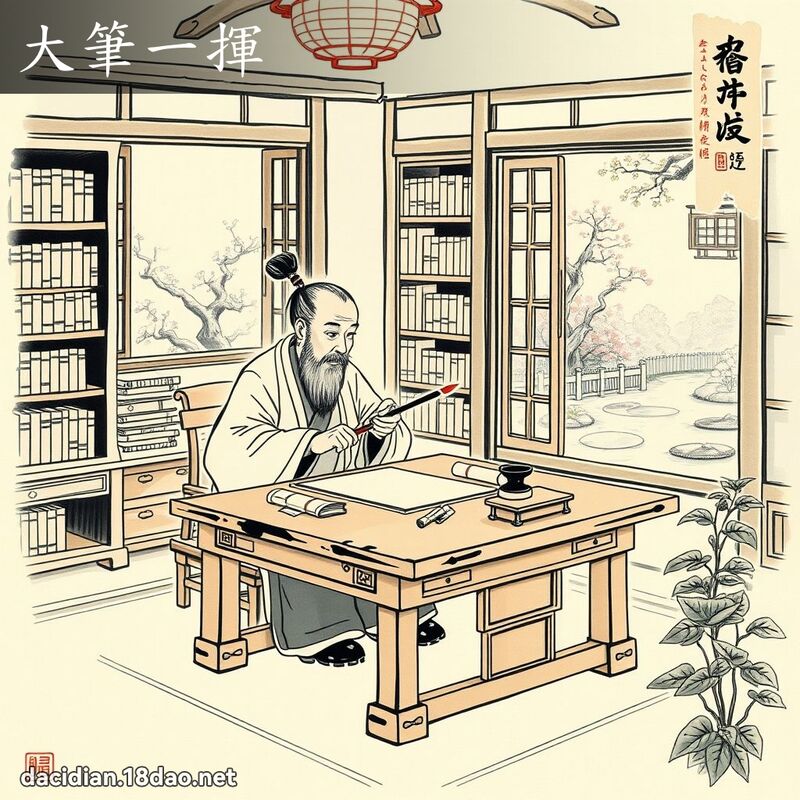 大筆一揮 - 中華成語配圖