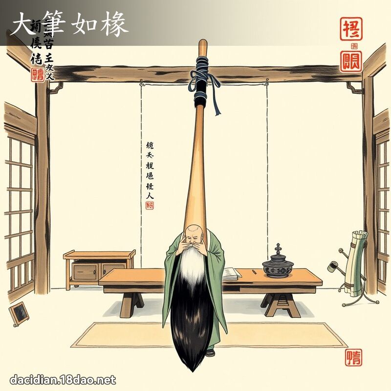 大筆如椽 - 中華成語配圖