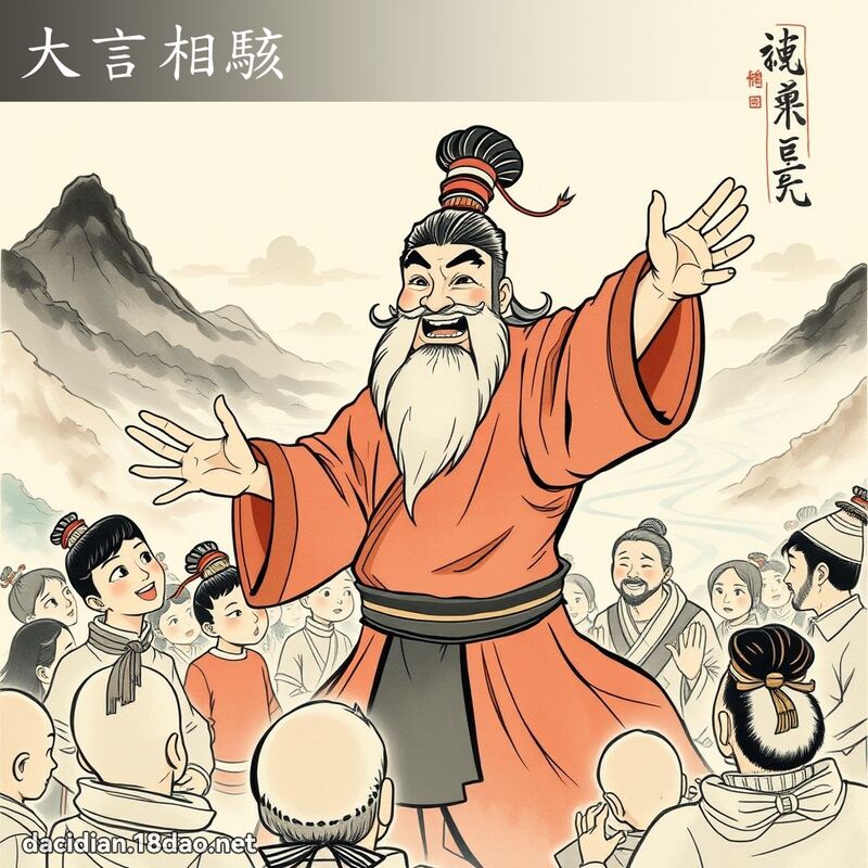 大言相骇 - 中华成语配图