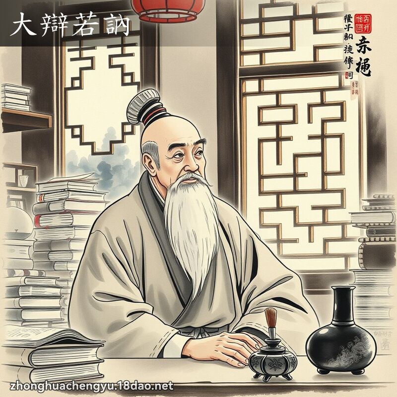 大辯若訥 配图