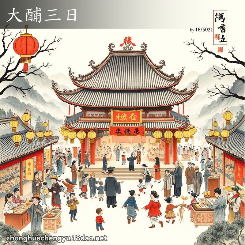大酺三日 配图
