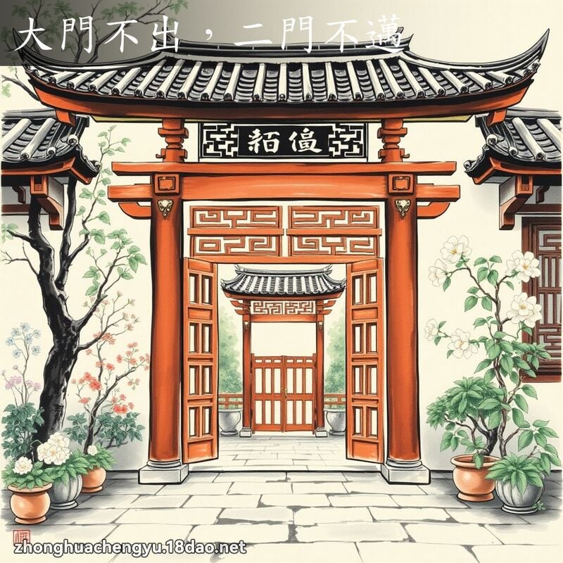 大門不出,二門不邁 配图