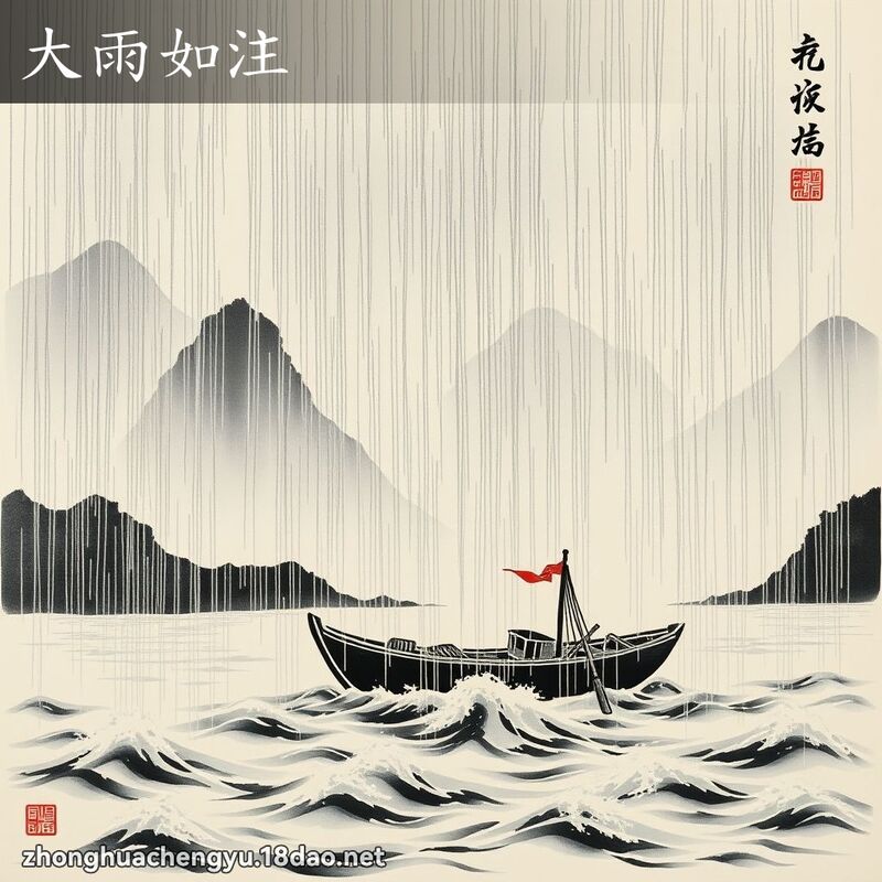 大雨如注 配图