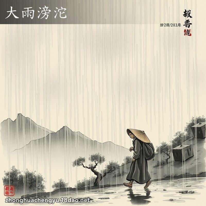 大雨滂沱 配图