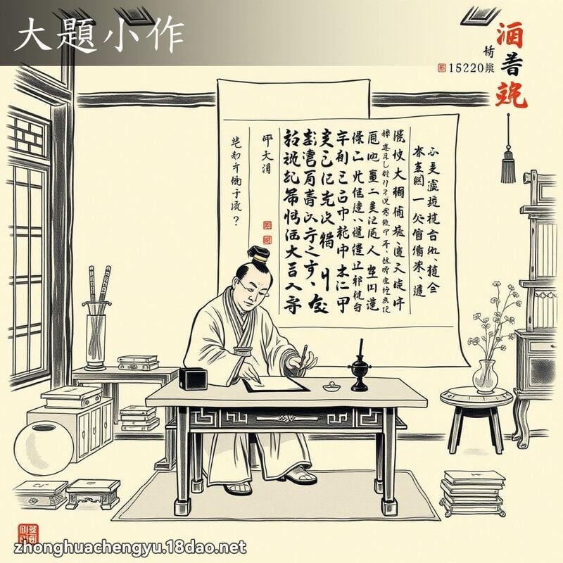 大題小作 配图