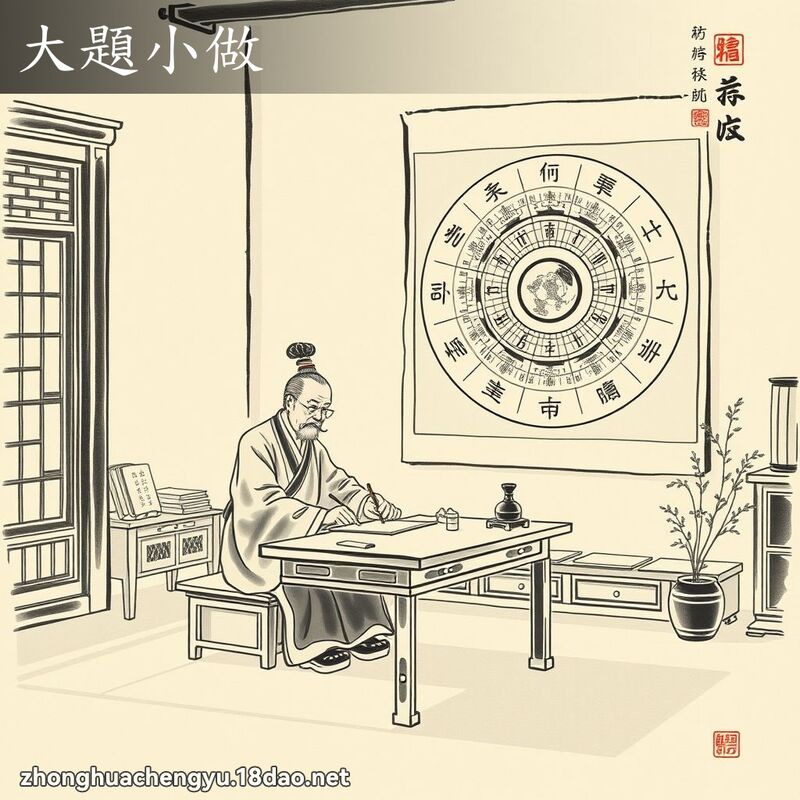 大題小做 配图