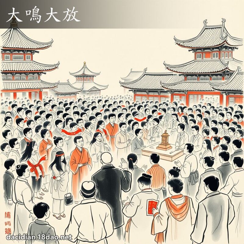 大鳴大放 - 中華成語配圖