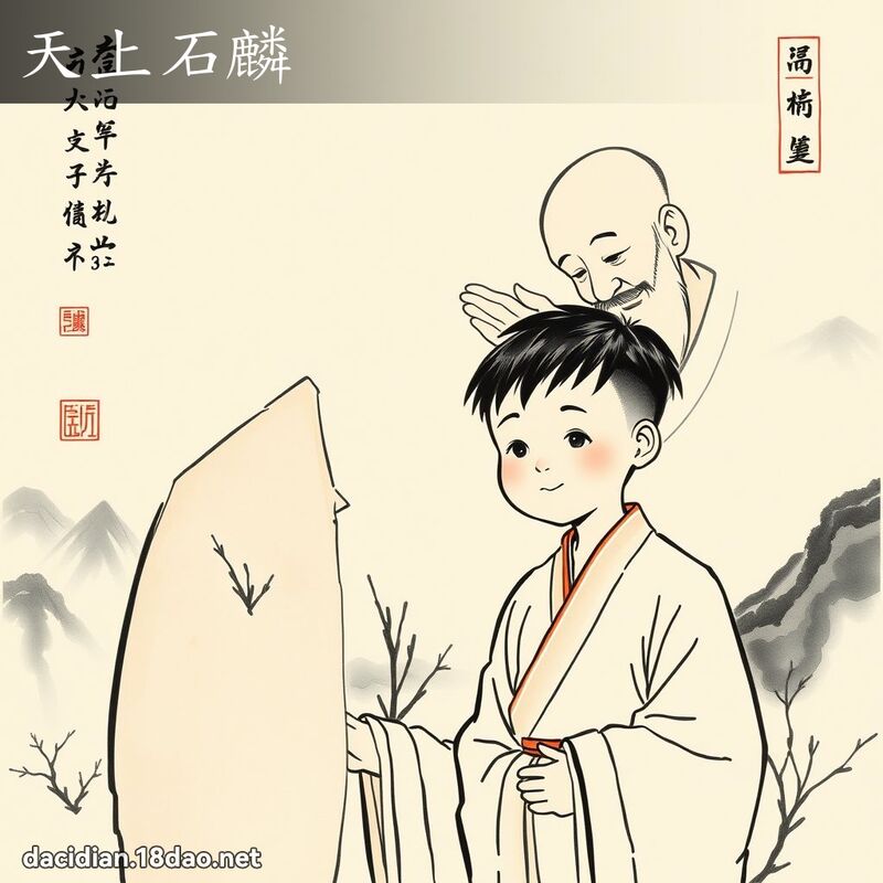 天上石麟 - 中華成語配圖