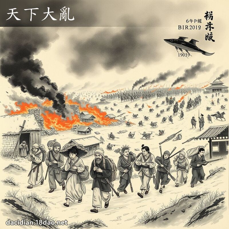 天下大亂 - 中華成語配圖