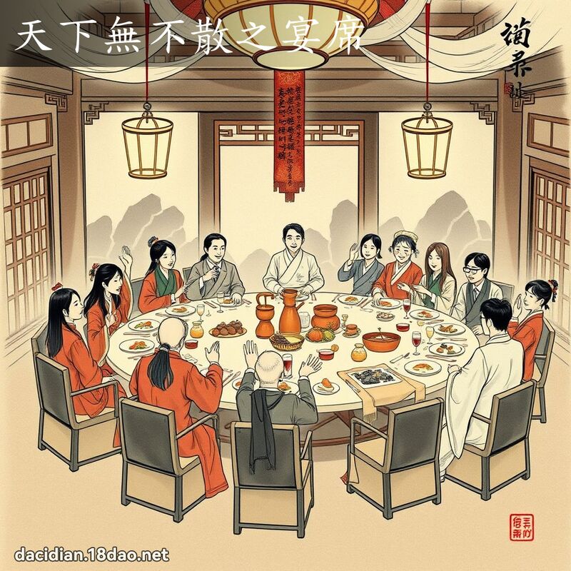 天下無不散之宴席 - 中華成語配圖