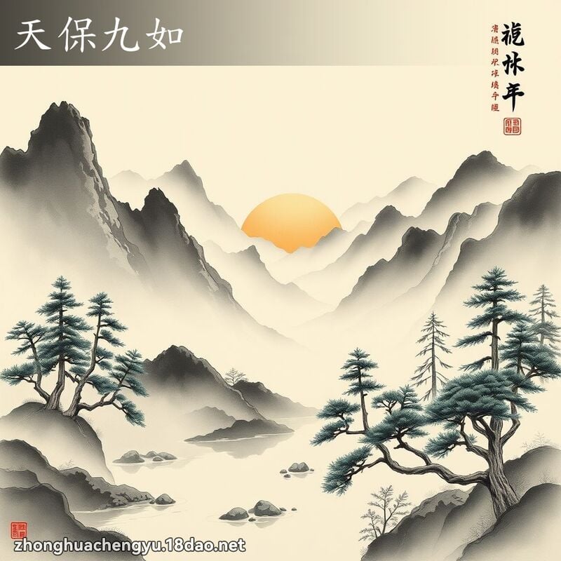 天保九如 配图