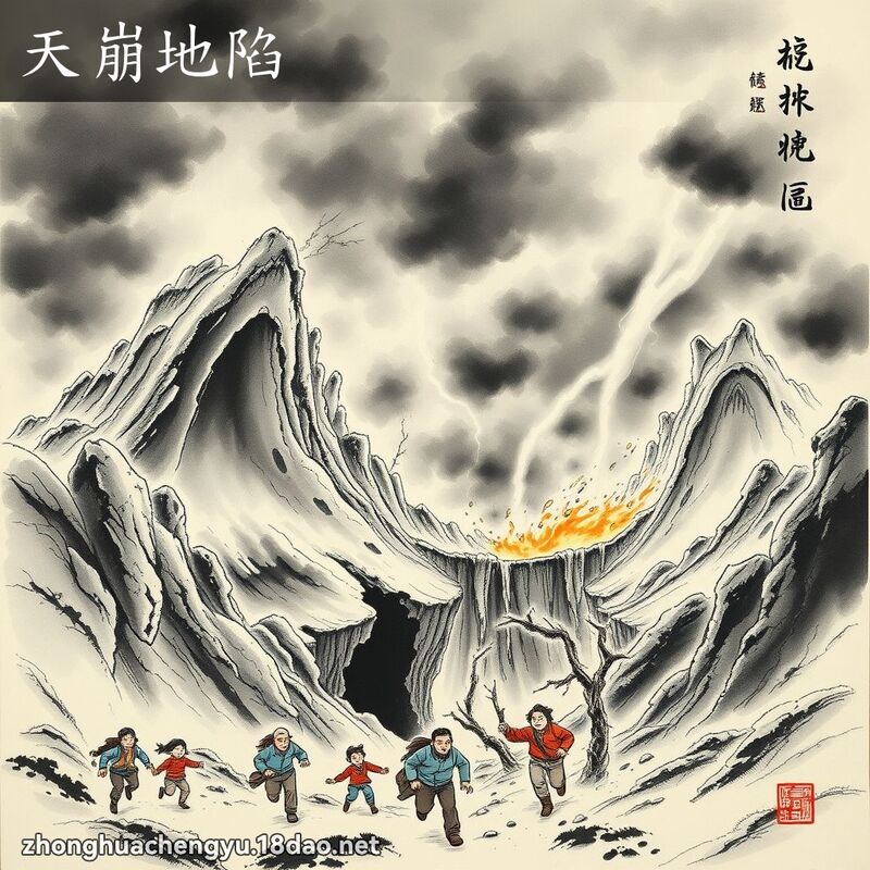 天崩地陷 配图