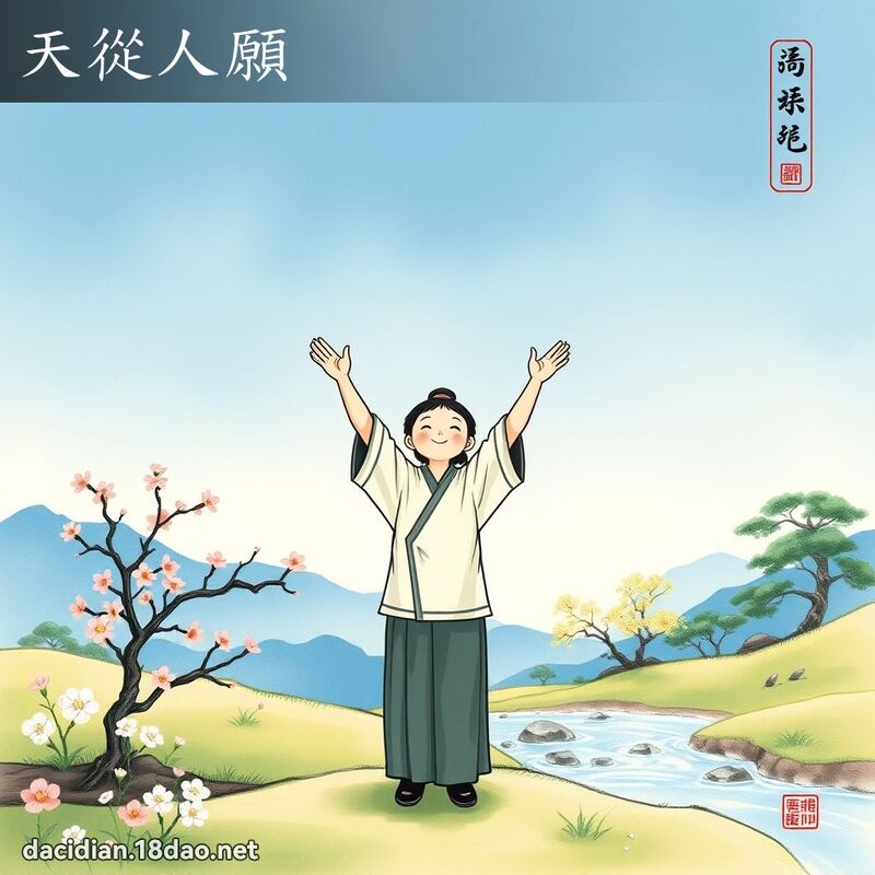 天從人願 - 中華成語配圖