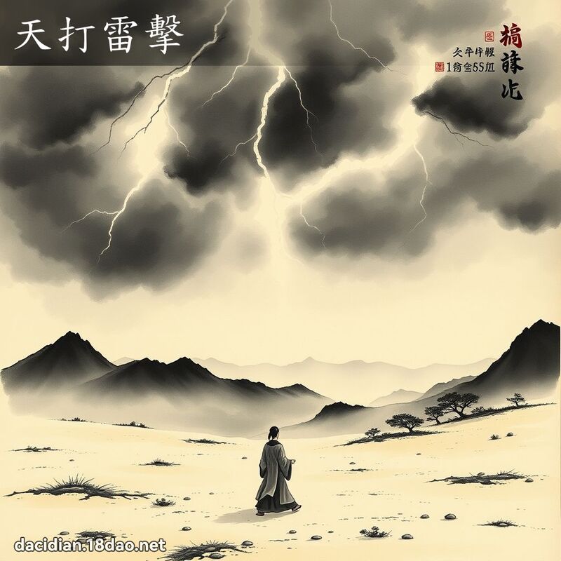 天打雷擊 - 中華成語配圖