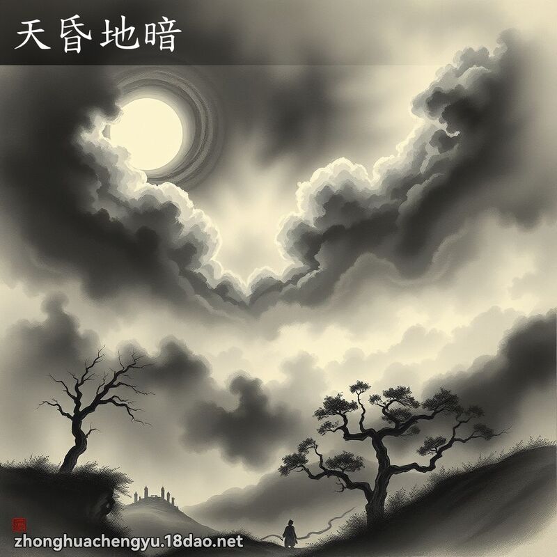 天昏地暗 配图